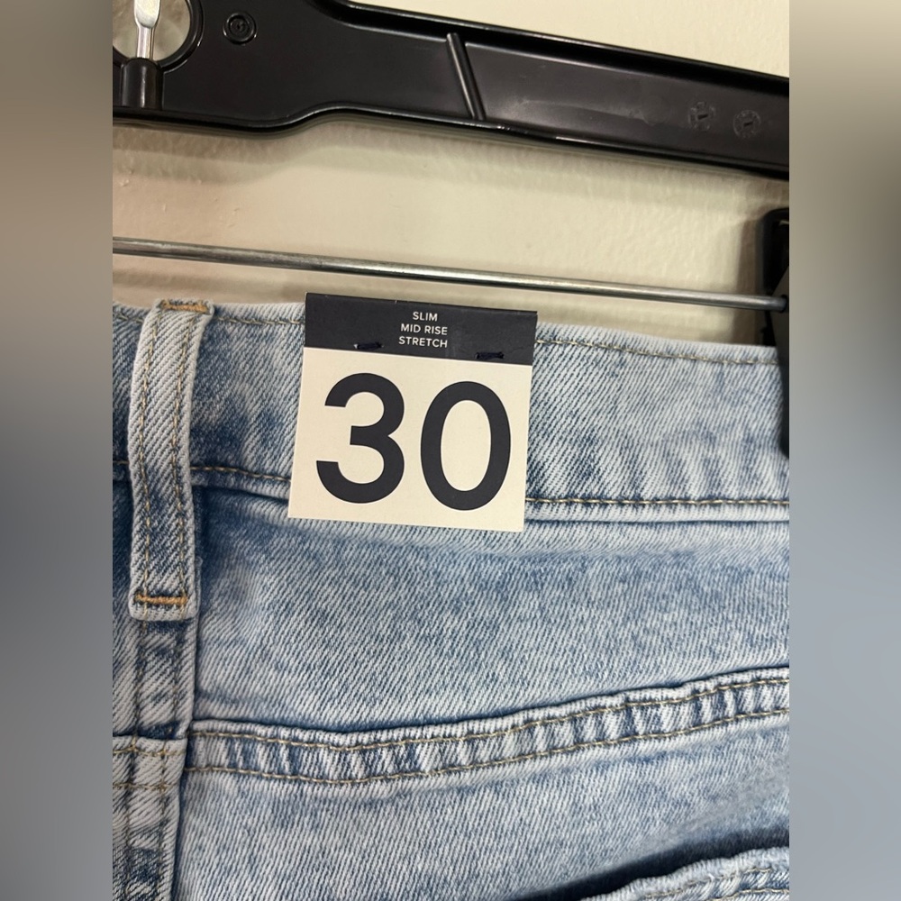 Gap Vintage Slim Mid Rise Slim Stretch Denim Distressed Jeans Pant Size 30. NWT - Picture 13 of 17